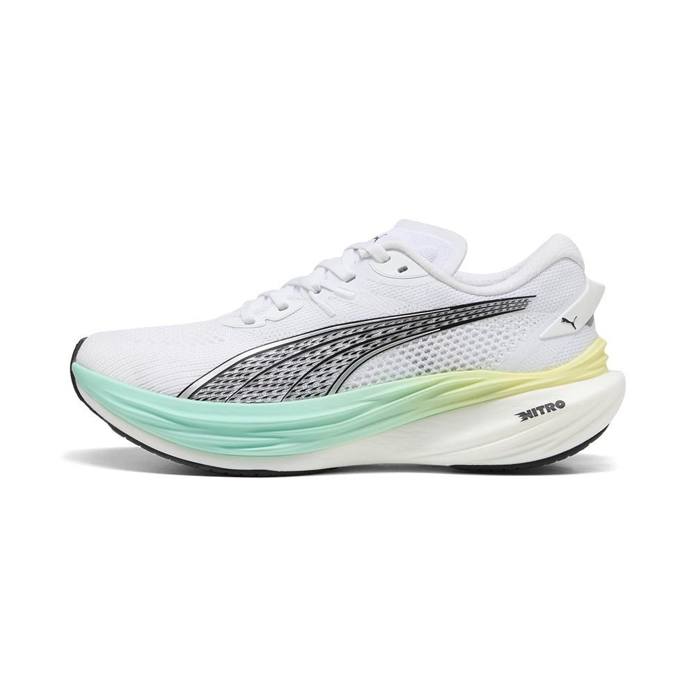 Puma Deviate Nitro 3 Joggesko Dame Hvit/Turkis/Gul
