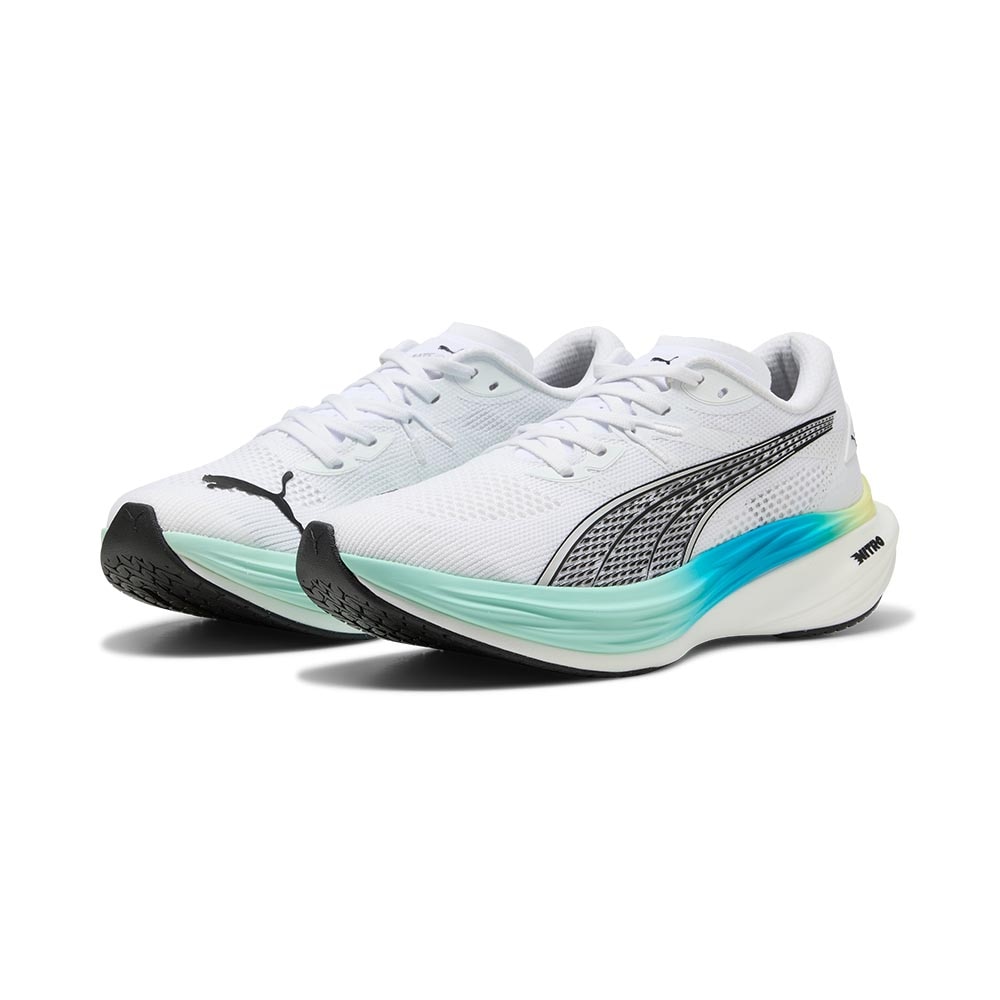 Puma Deviate Nitro 3 Joggesko Herre Hvit/Blå/Gul