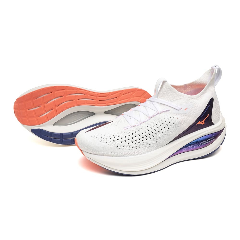 Mizuno Neo Vista 2 Joggesko Dame Hvit/Lilla/Rød