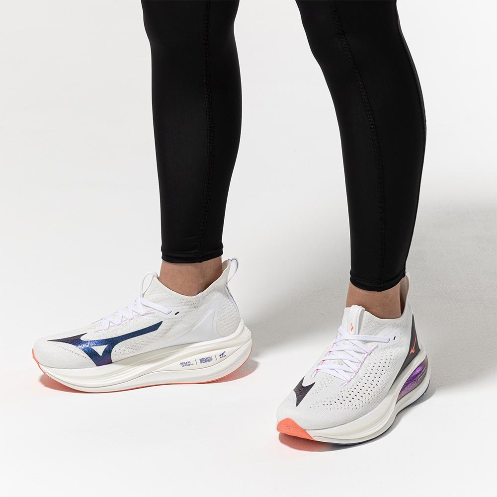 Mizuno Neo Vista 2 Joggesko Dame Hvit/Lilla/Rød