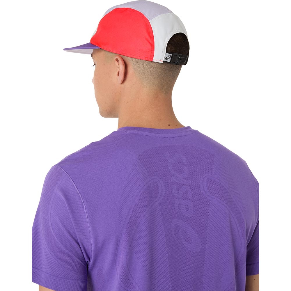 Asics 5 Panel Cap Hvit/Rød/Lilla