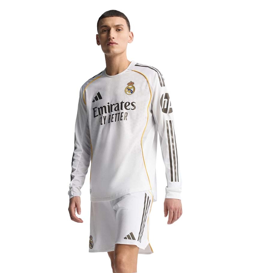Adidas Real Madrid Authentic Langermet Fotballdrakt 25/26 Hjemme