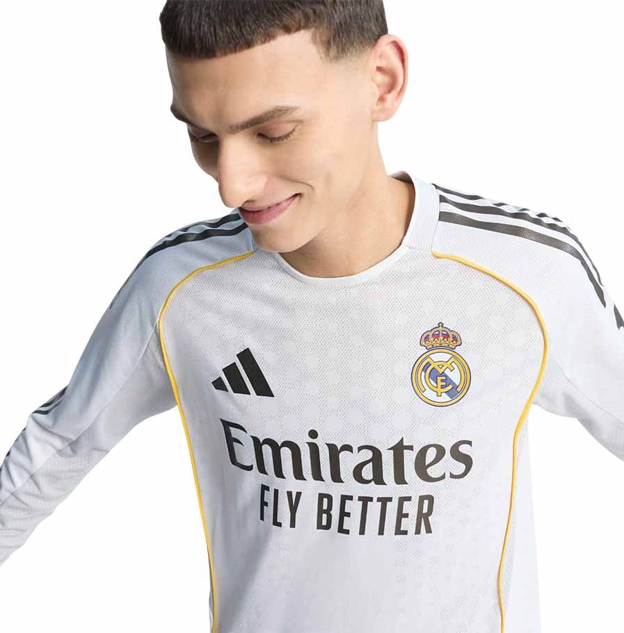 Adidas Real Madrid Authentic Langermet Fotballdrakt 25/26 Hjemme