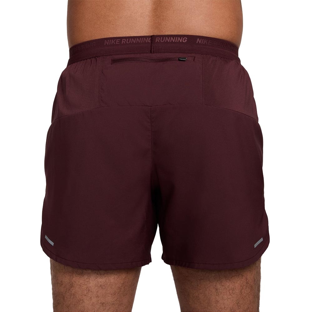Nike Dri-Fit Stride Løpeshorts 5" Herre Burgunder