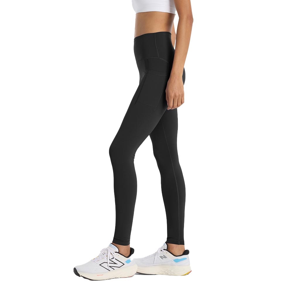 New Balance Sleek Pocket Tights Dame Sort