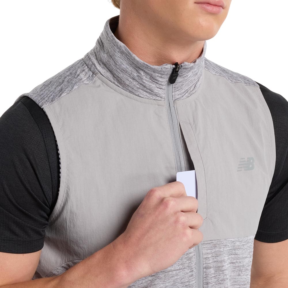 New Balance Heat Grid Vest Herre Grå
