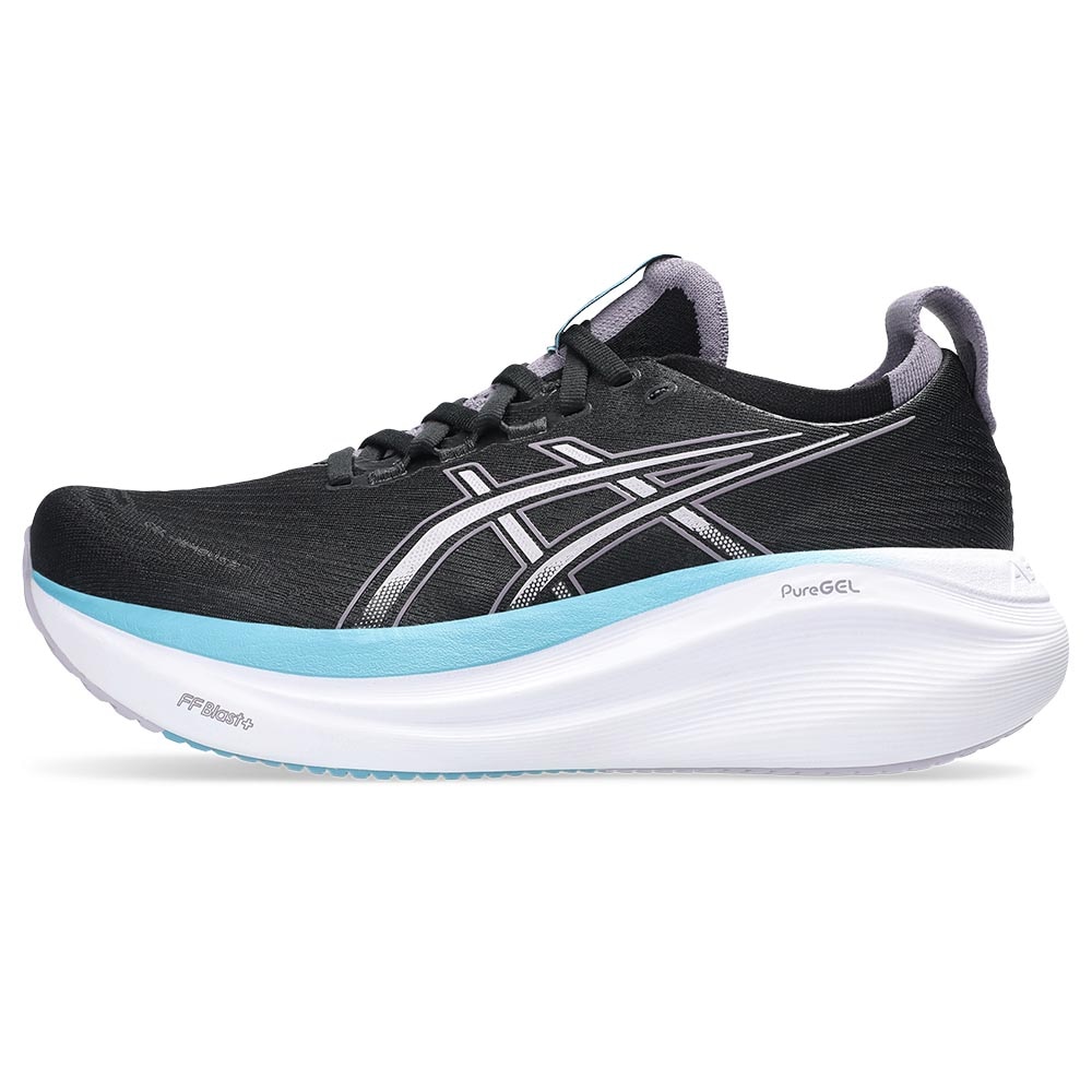 Asics Gel-Nimbus 27 Joggesko Dame Sort/Hvit/Blå