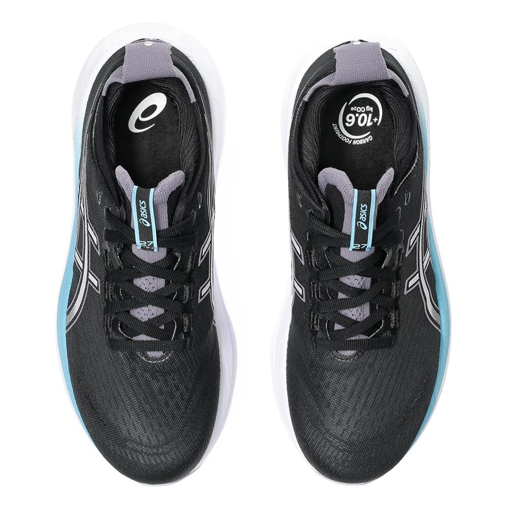 Asics Gel-Nimbus 27 Joggesko Dame Sort/Hvit/Blå