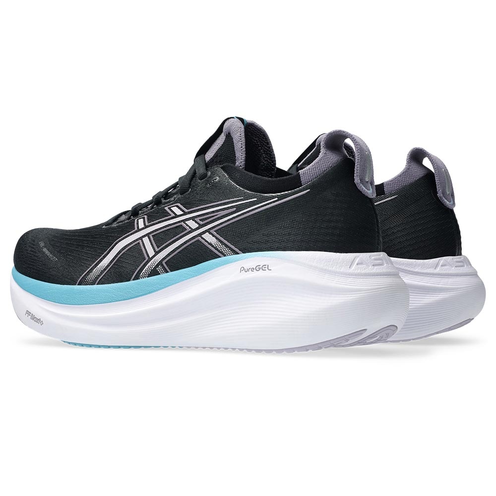 Asics Gel-Nimbus 27 Joggesko Dame Sort/Hvit/Blå