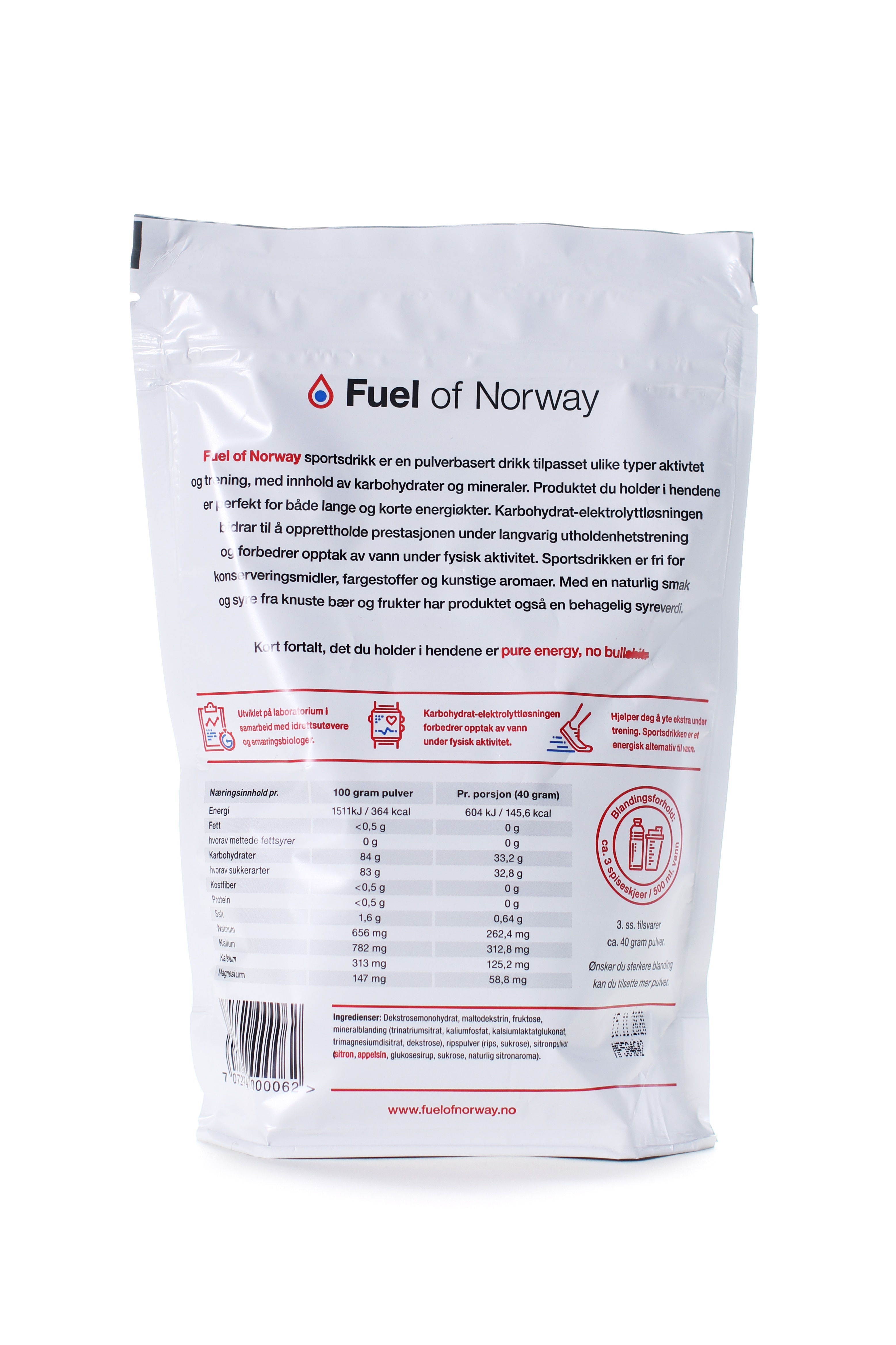 Fuel of Norway Sportsdrikke 0.5kg rips