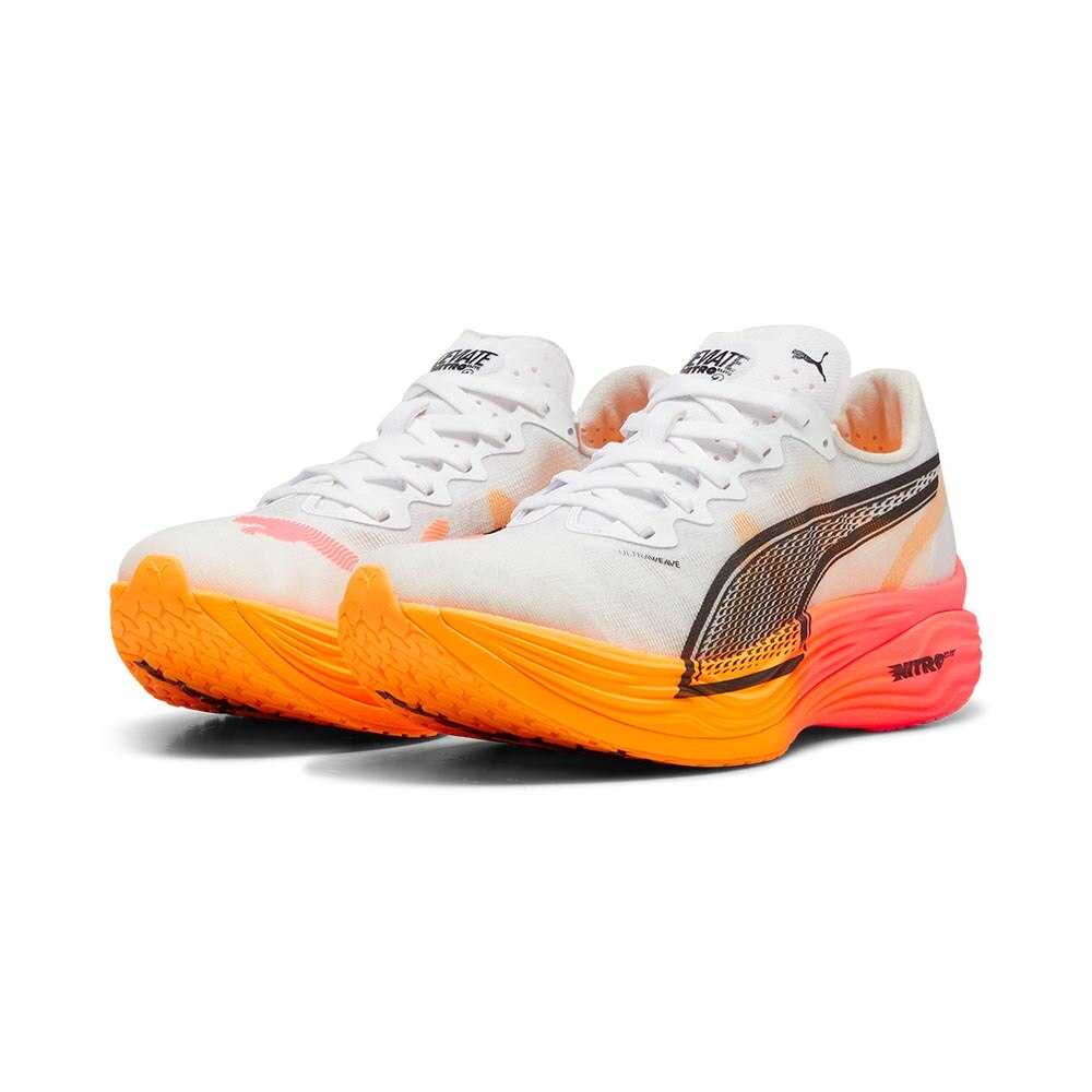 Puma Deviate Nitro Elite 3 Joggesko Herre Hvit/Oransje/Rød