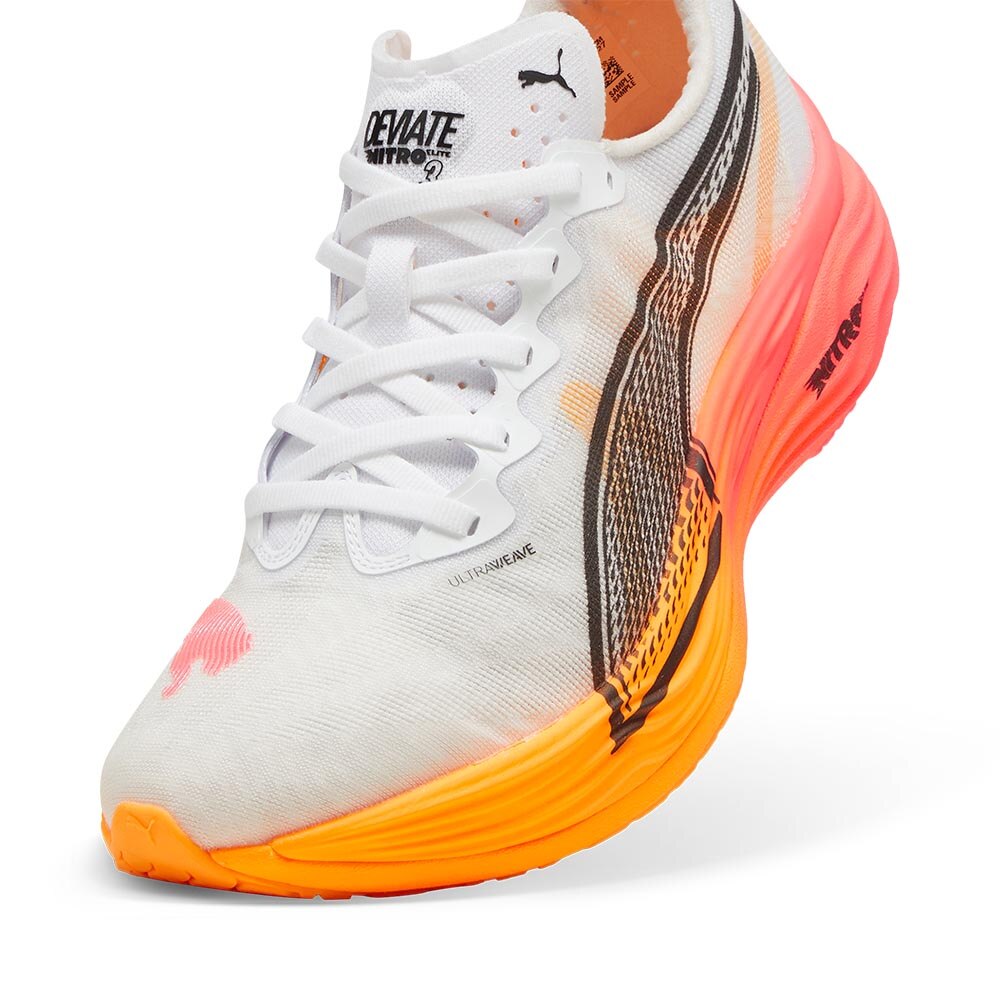 Puma Deviate Nitro Elite 3 Joggesko Herre Hvit/Oransje/Rød