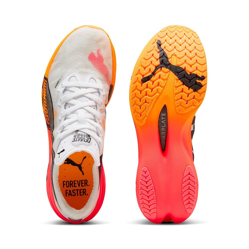 Puma Deviate Nitro Elite 3 Joggesko Herre Hvit/Oransje/Rød