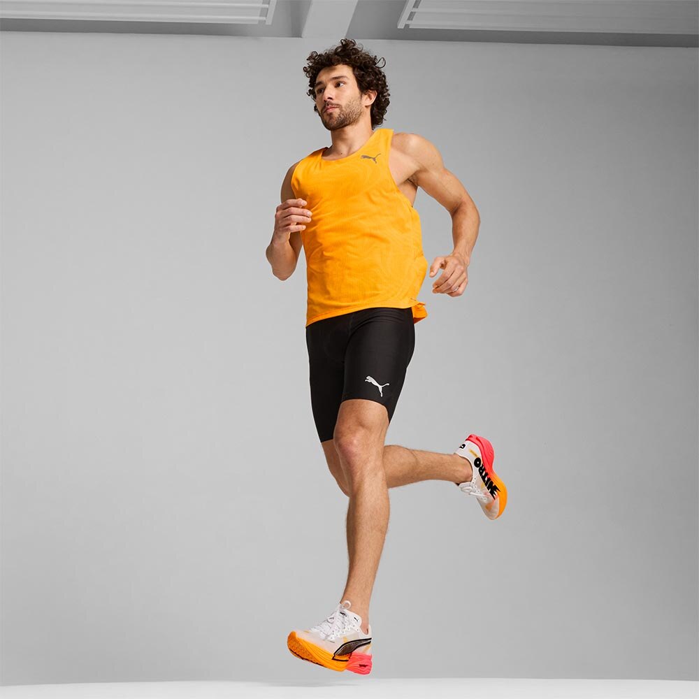 Puma Deviate Nitro Elite 3 Joggesko Herre Hvit/Oransje/Rød