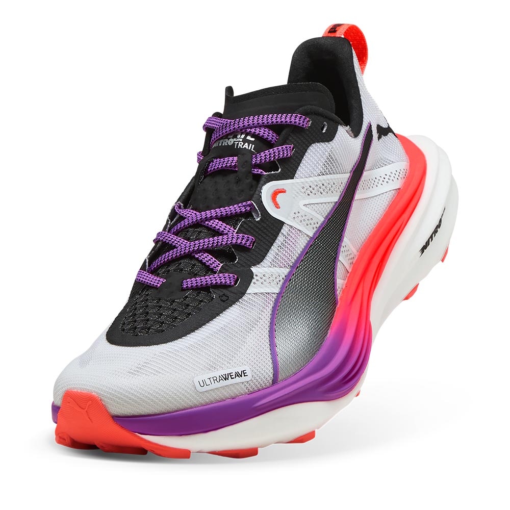 Puma Deviate Nitro Elite Trail Joggesko Dame Hvit/Sort/Lilla