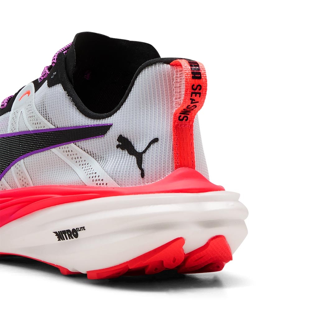 Puma Deviate Nitro Elite Trail Joggesko Dame Hvit/Sort/Lilla
