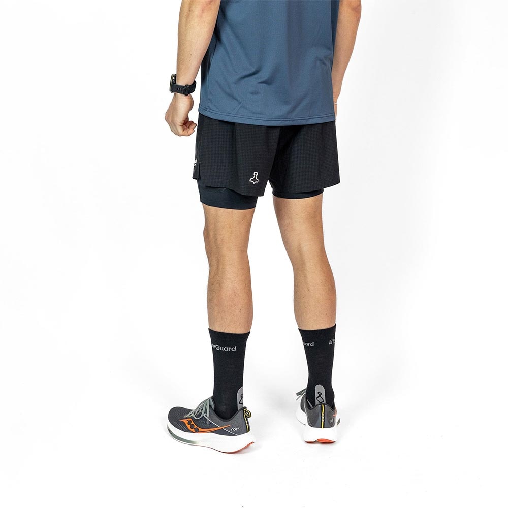 Liiteguard Glu-Tech 2in1 Running Shorts Herre Sort