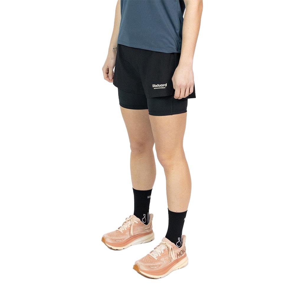 LiiteGuard Glu-Tech Running 2in1 Shorts Dame Sort