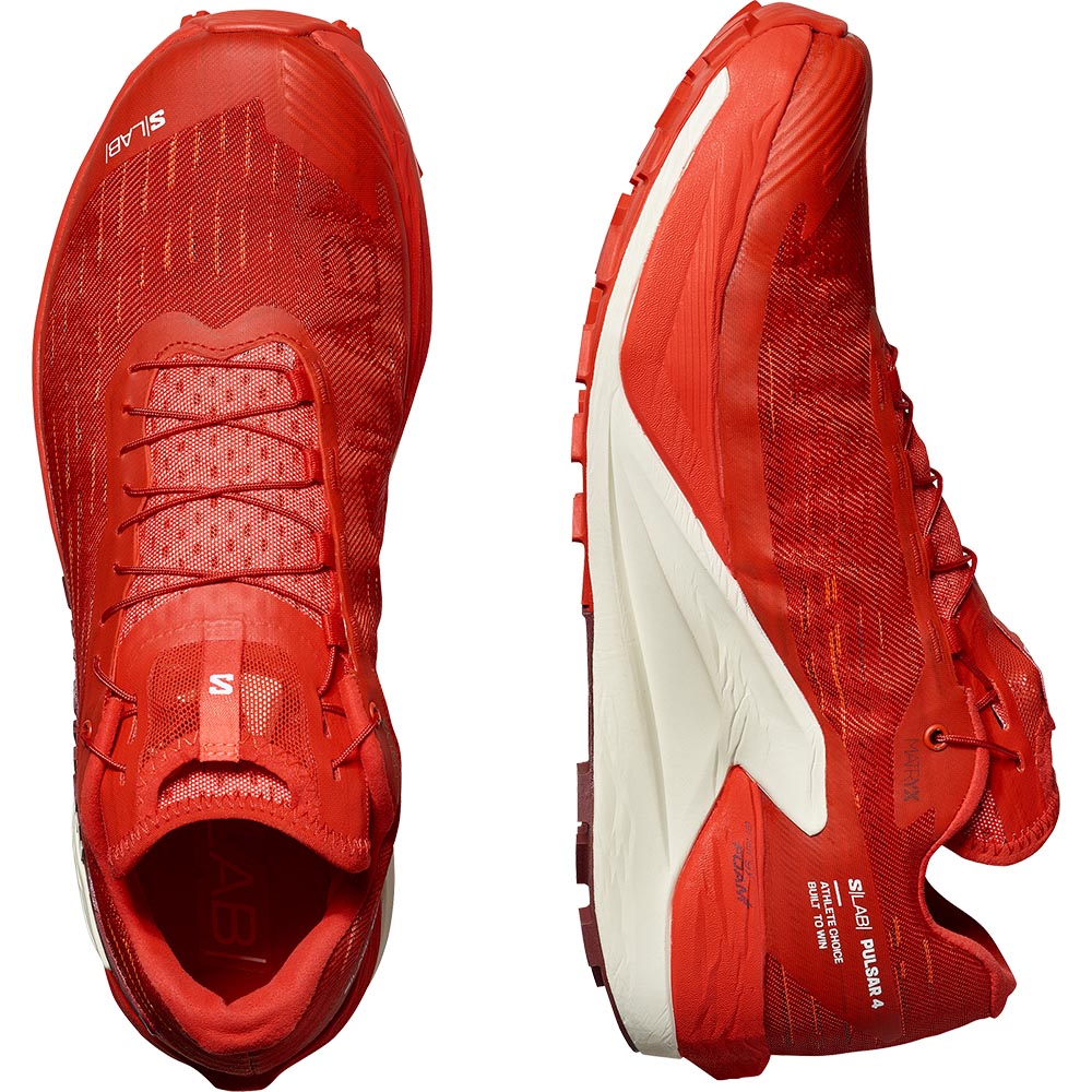 Salomon S/Lab Pulsar 4 Joggesko Rød/Hvit