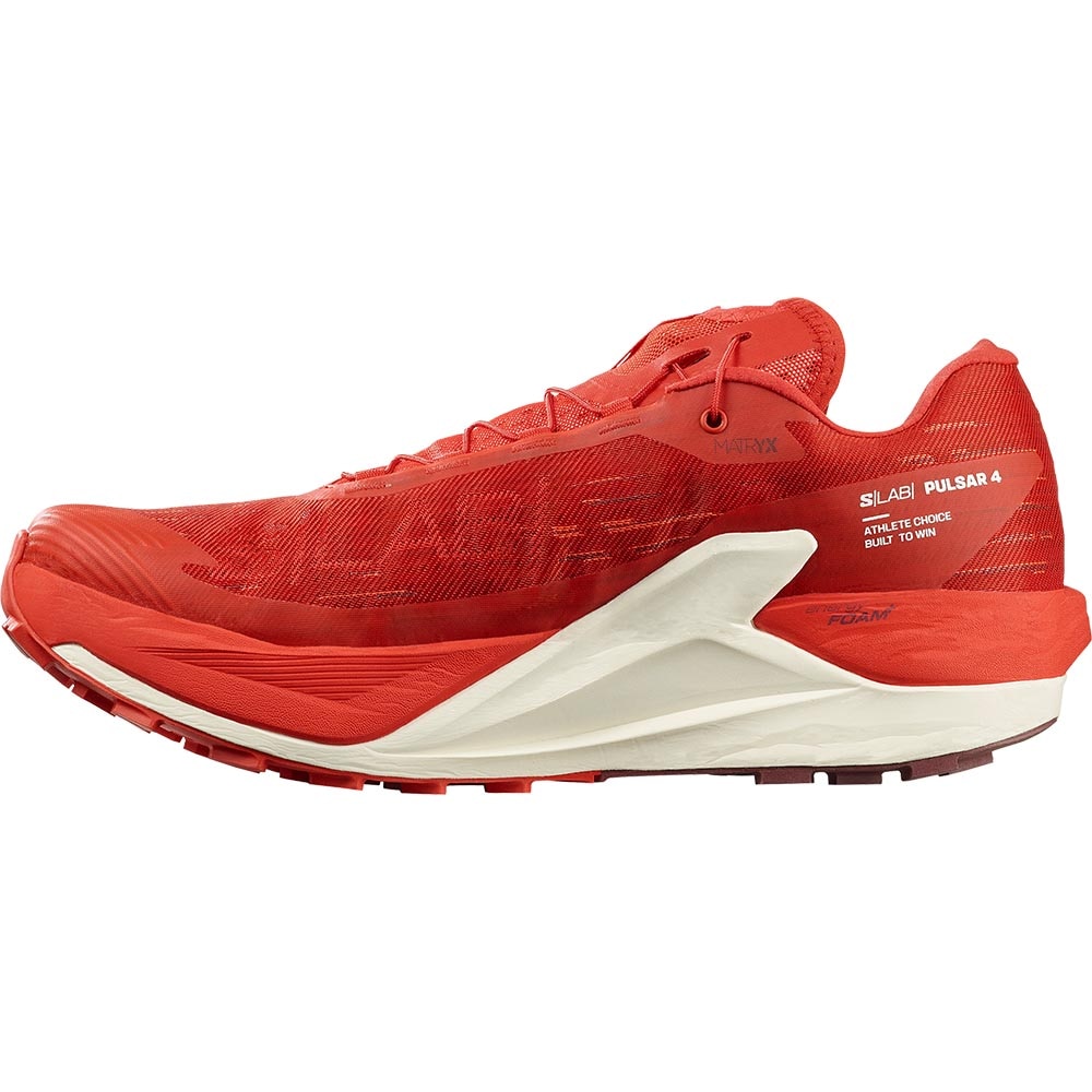 Salomon S/Lab Pulsar 4 Joggesko Rød/Hvit