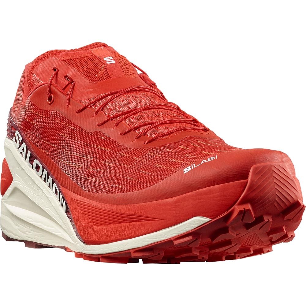 Salomon S/Lab Pulsar 4 Joggesko Rød/Hvit