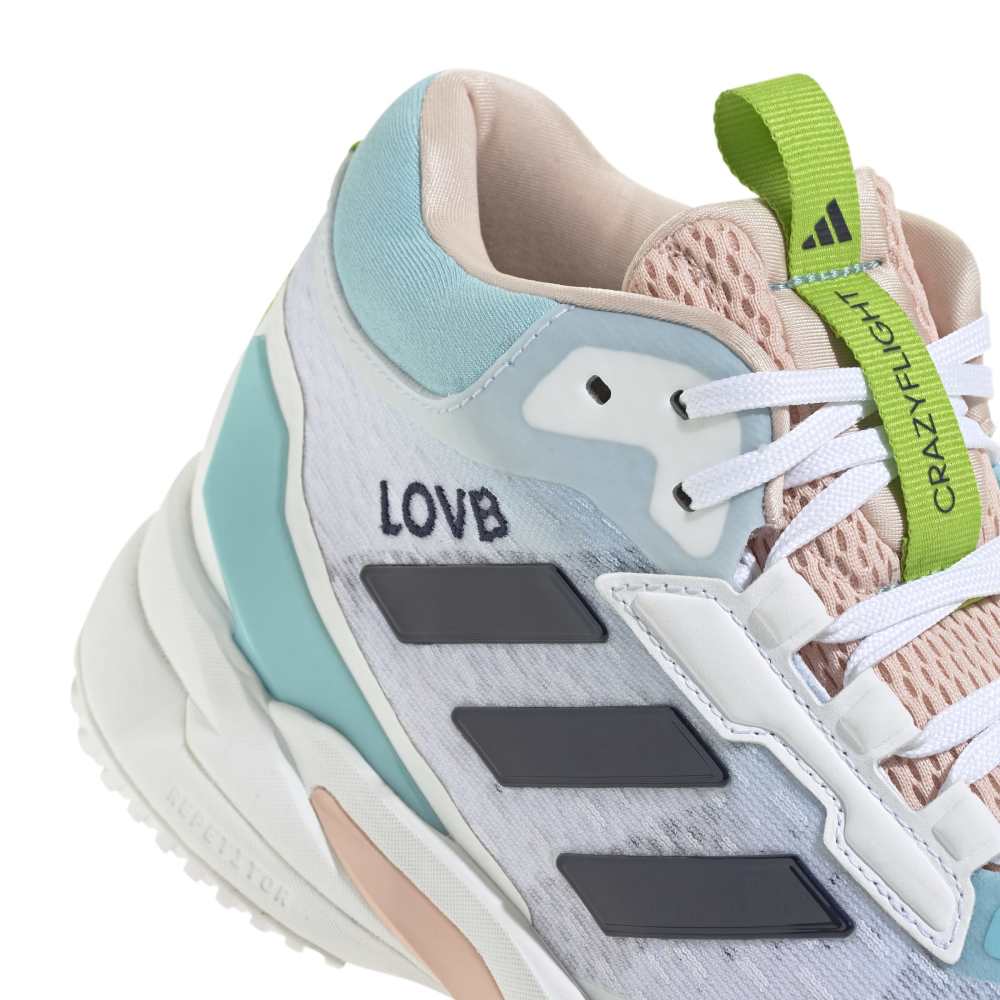 Adidas Crazyflight 6 Mid Hallsko Dame Hvit/Blå