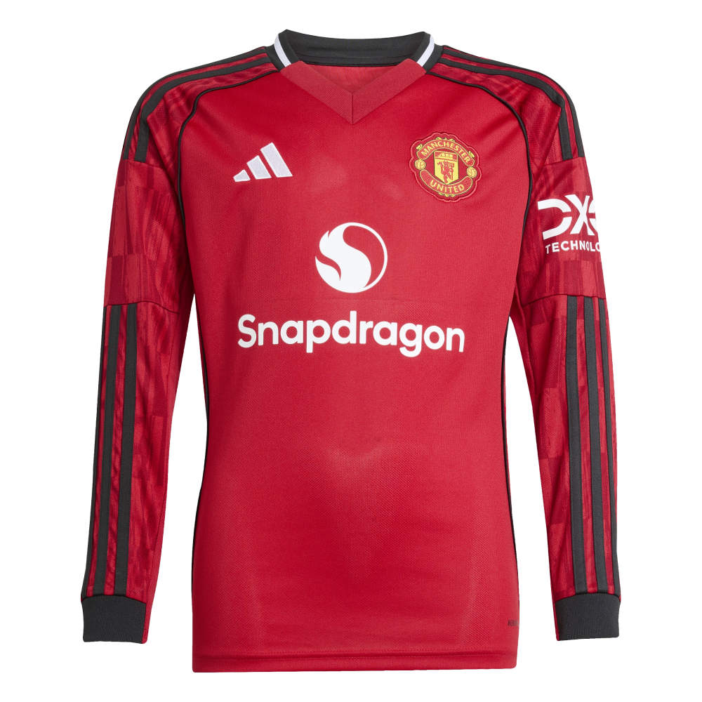 Adidas Manchester United Langermet Fotballdrakt 25/26 Barn Hjemme