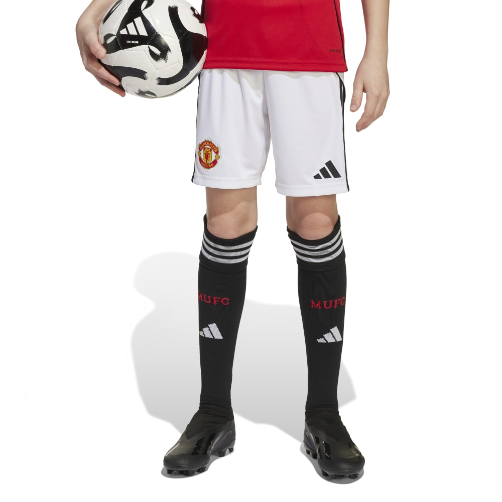 Adidas Manchester United Fotballshorts 25/26 Barn Hjemme