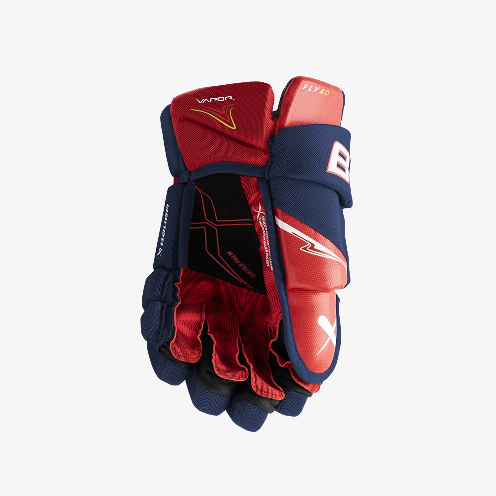 Bauer Vapor Fly40 Junior Hockeyhanske Marine/Rød/Hvit