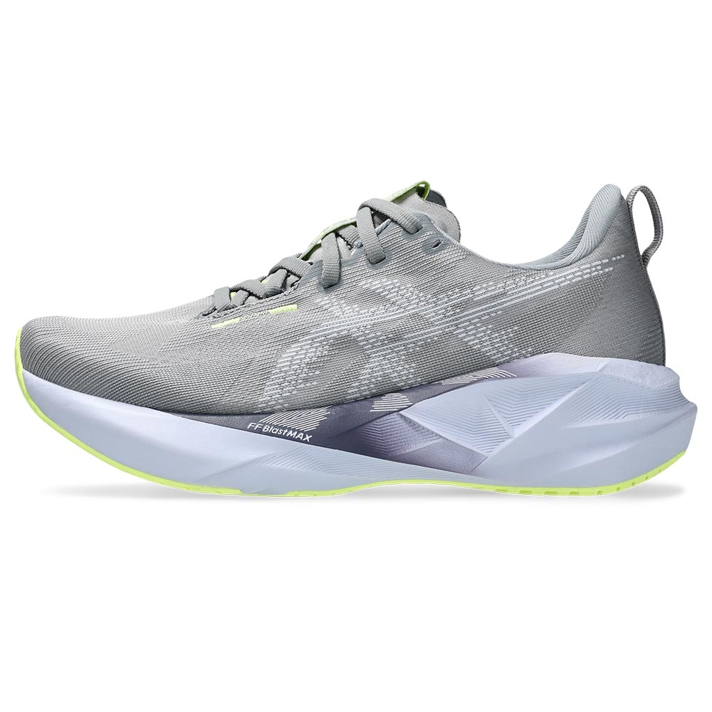 Asics Novablast 5 Joggesko Dame Grå/Lys Blå/Grønn