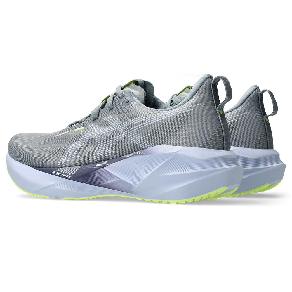 Asics Novablast 5 Joggesko Dame Grå/Lys Blå/Grønn
