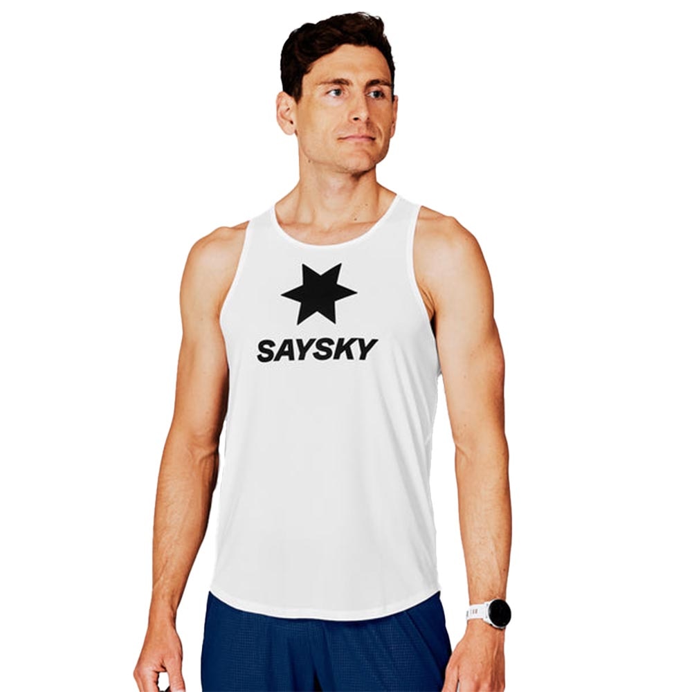 Saysky Logo Flow Singlet Herre Hvit/Sort