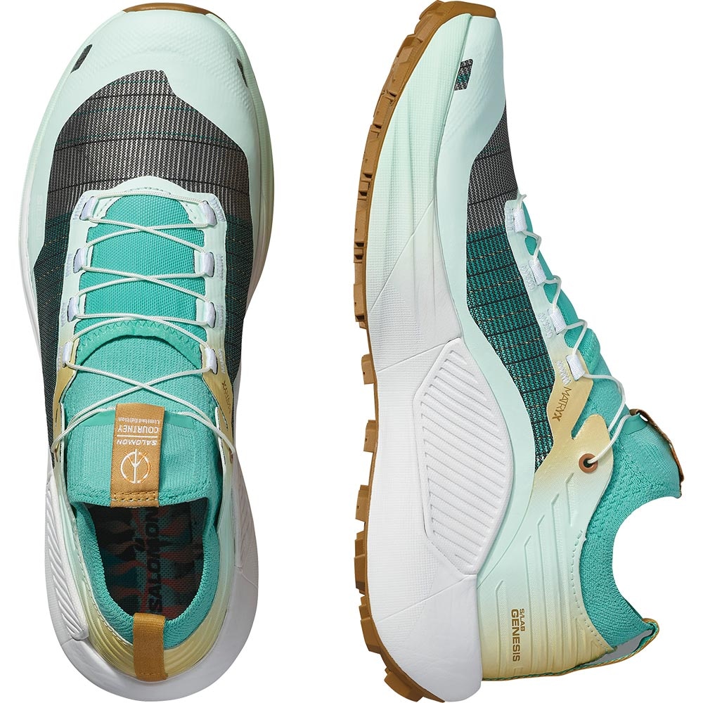 Salomon S7LAB Genesis Limited Courtney Edition V2 Joggesko Blå/Hvit/Gull