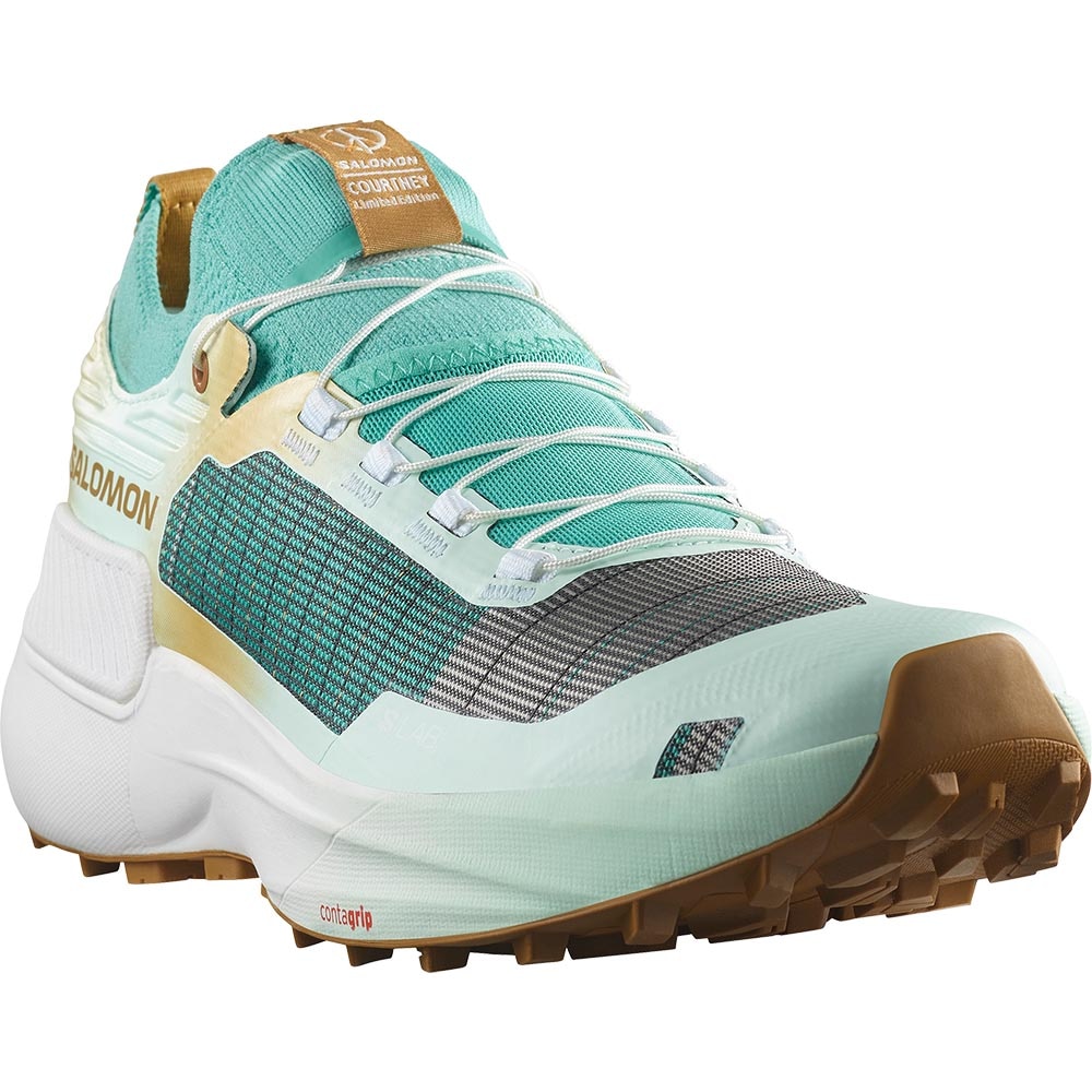 Salomon S7LAB Genesis Limited Courtney Edition V2 Joggesko Blå/Hvit/Gull