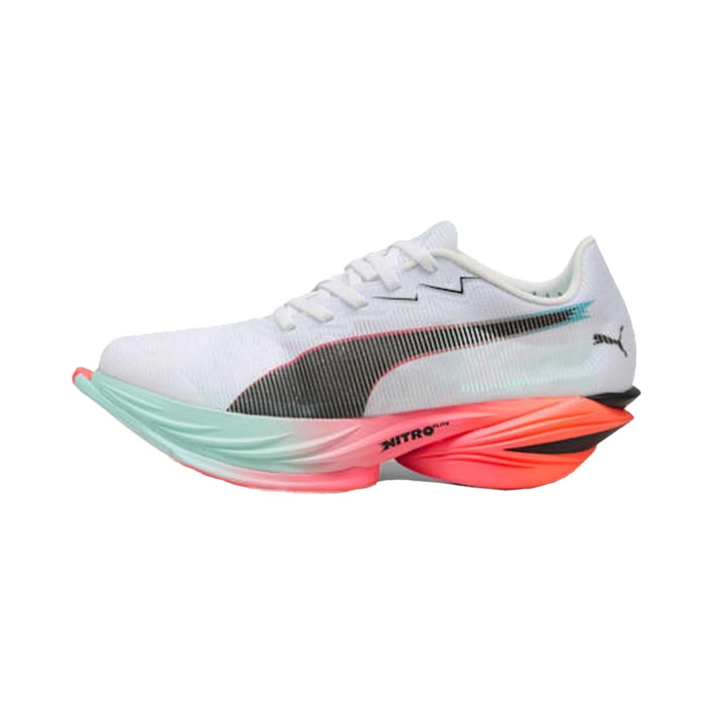 Puma Fast-R Nitro Elite 3 Joggesko Dame Hvit/Turkis/Rosa