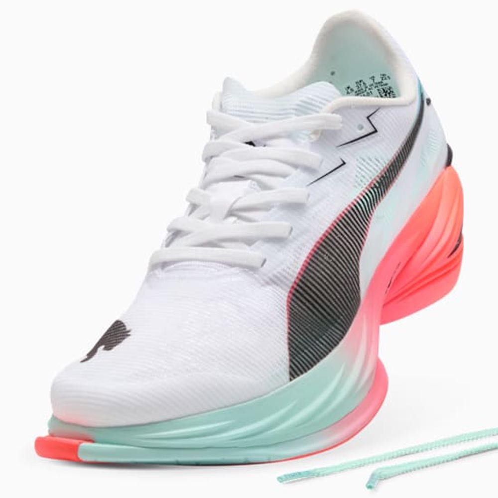 Puma Fast-R Nitro Elite 3 Joggesko Dame Hvit/Turkis/Rosa