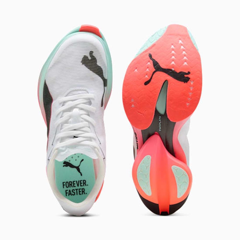 Puma Fast-R Nitro Elite 3 Joggesko Dame Hvit/Turkis/Rosa
