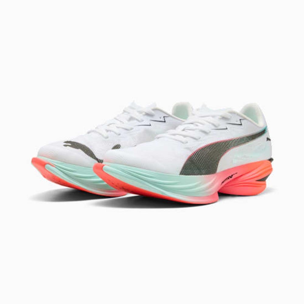 Puma Fast-R Nitro Elite 3 Joggesko Dame Hvit/Turkis/Rosa