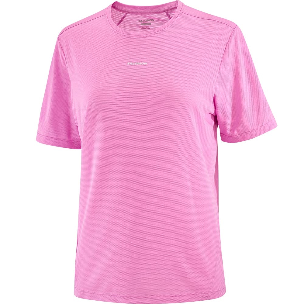 Salomon ShakeOut Core Kortermet Trøye Dame Rosa