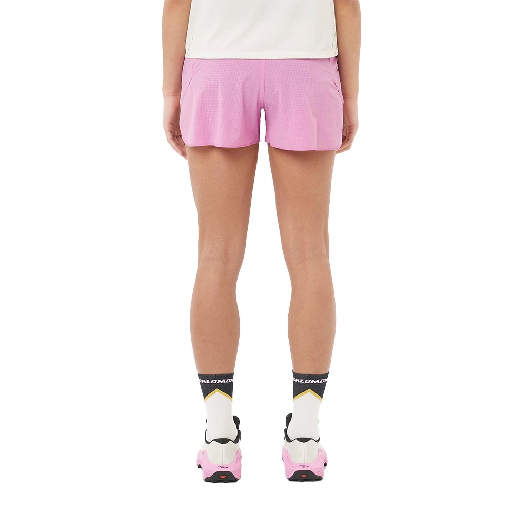 Salomon Sense Aero 3" Løpeshorts Dame Rosa