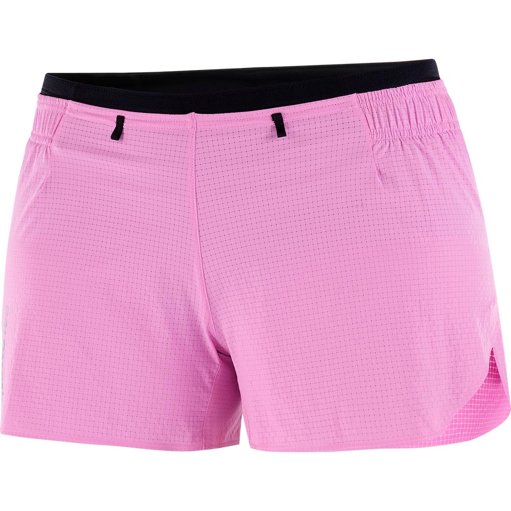 Salomon Sense Aero 3" Løpeshorts Dame Rosa