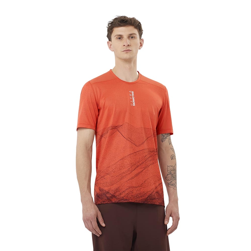 Salomon S/Lab Ultra Kortermet Trøye Herre Rød/Oransje