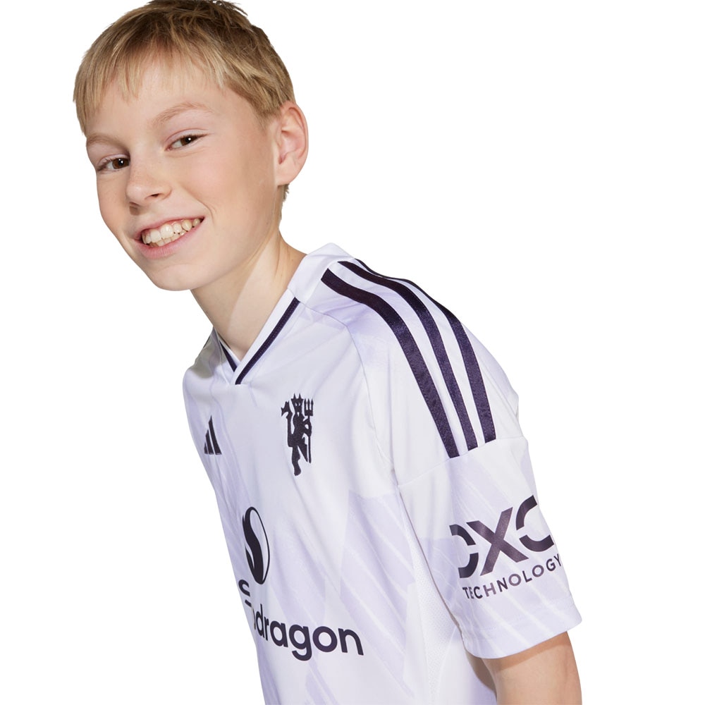 Adidas Manchester United Fotballdrakt 25/26 Barn Borte