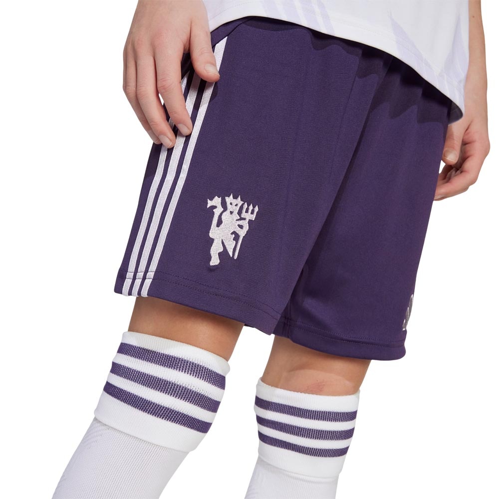 Adidas Manchester United Fotballshorts 25/26 Barn Borte
