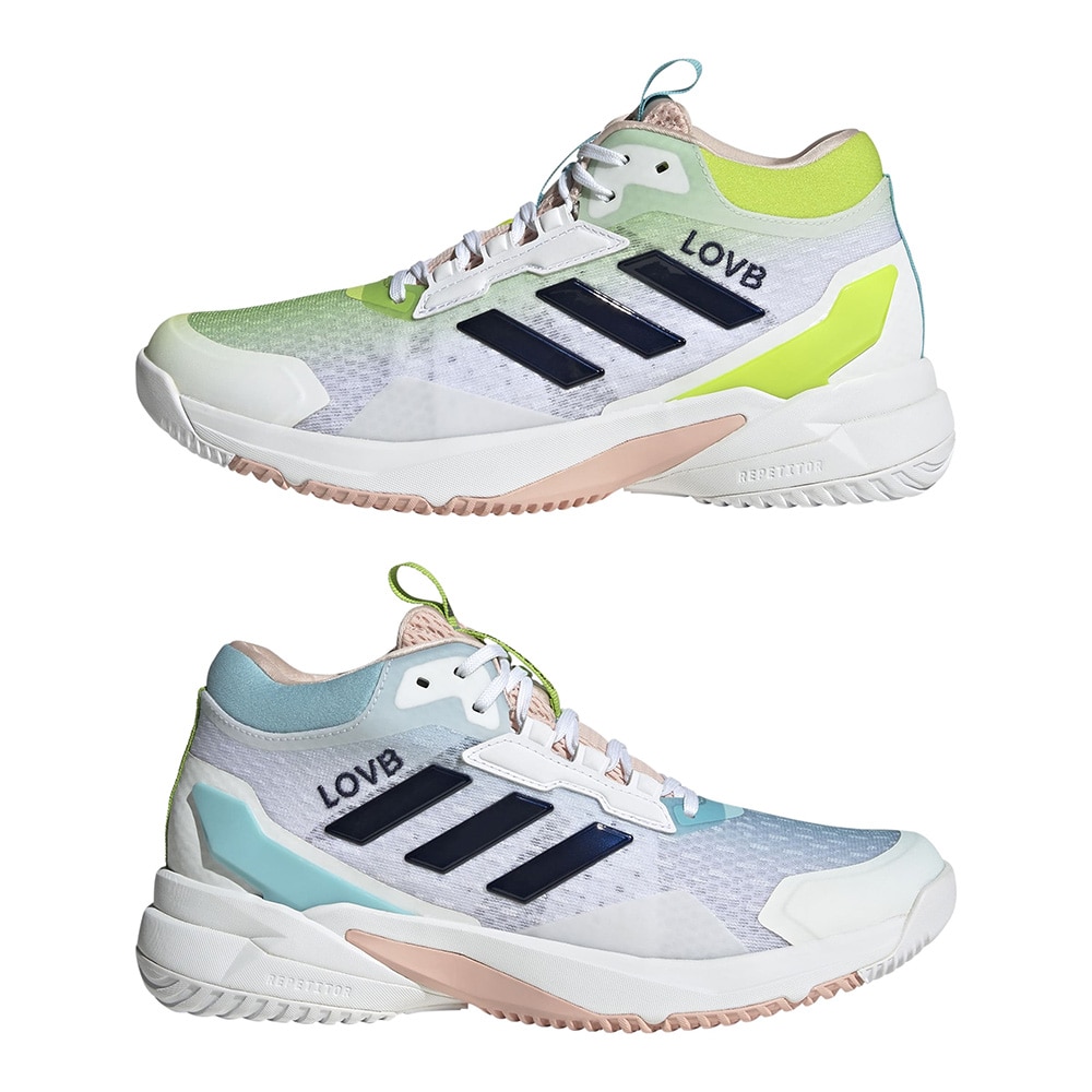 Adidas Crazyflight 6 Mid Hallsko Dame Hvit/Blå/Grønn