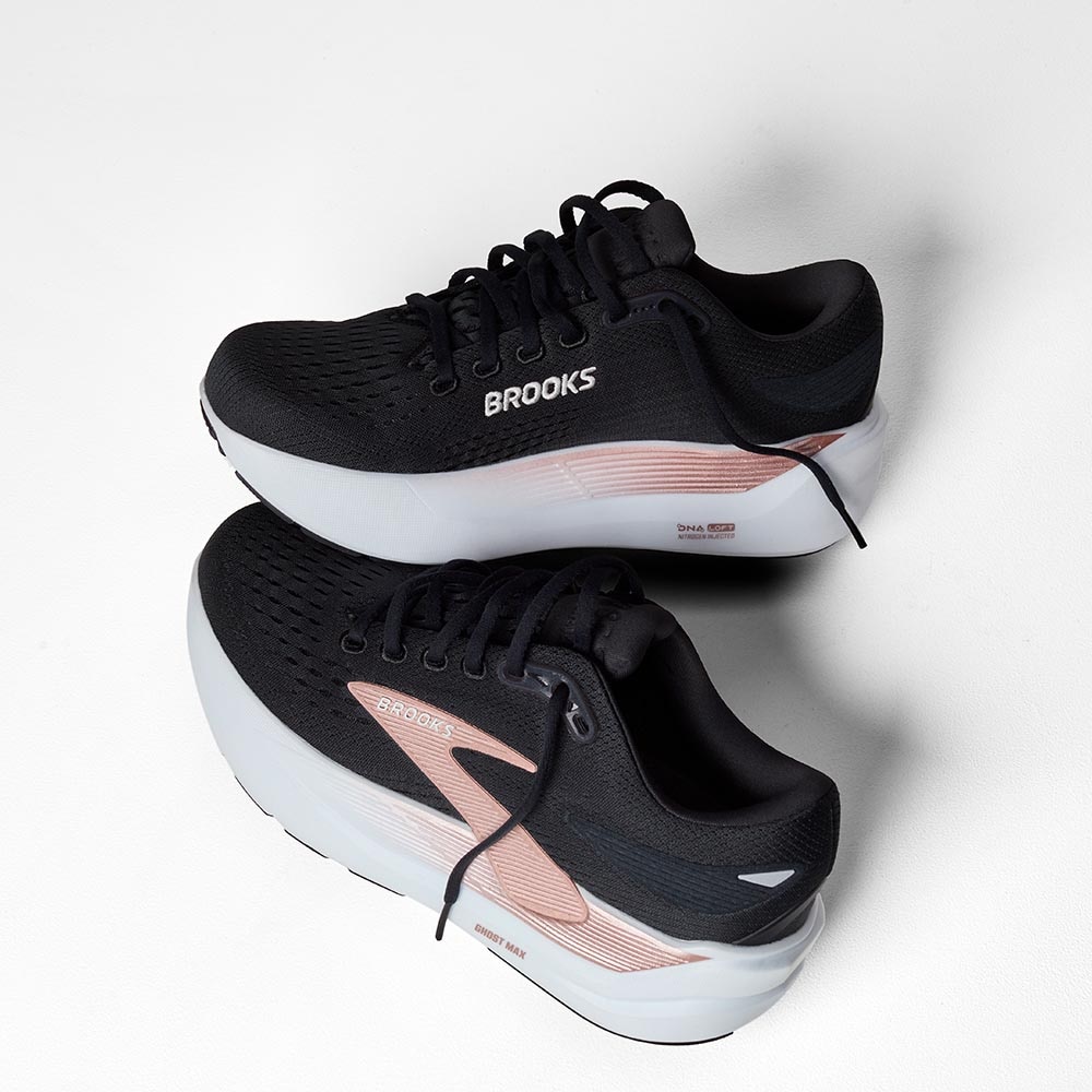 Brooks Ghost Max 3 Joggesko Dame Sort/Rosa