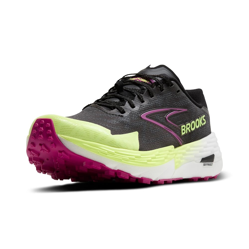 Brooks Catamount 4 Joggesko Dame Sort/Gul/Lilla