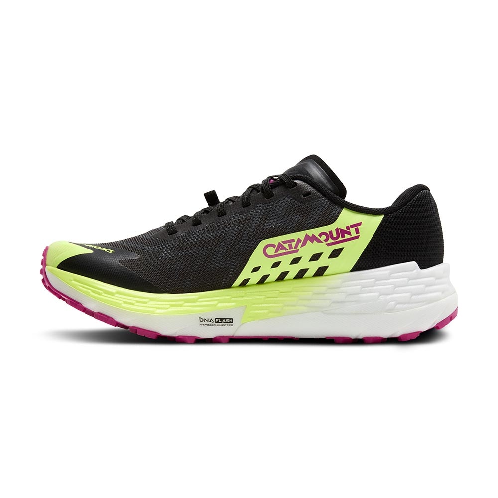 Brooks Catamount 4 Joggesko Dame Sort/Gul/Lilla