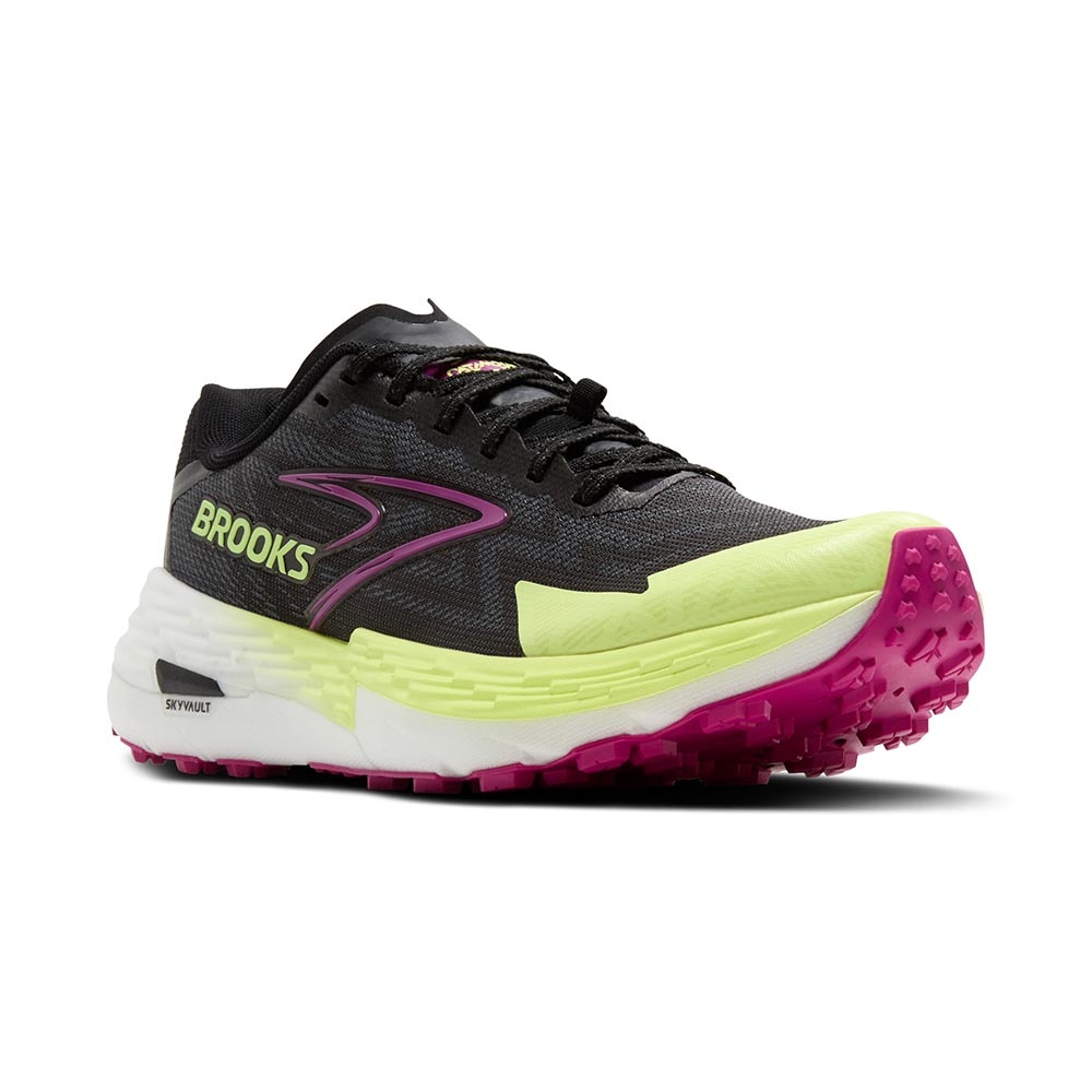 Brooks Catamount 4 Joggesko Dame Sort/Gul/Lilla