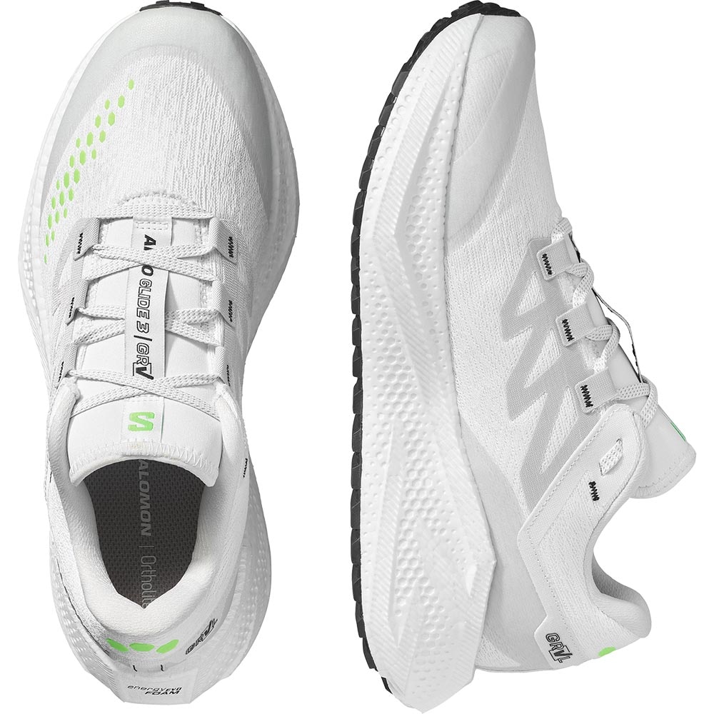 Salomon Aero Glide 3 GRVL Joggesko Herre Hvit/Grå/Grønn